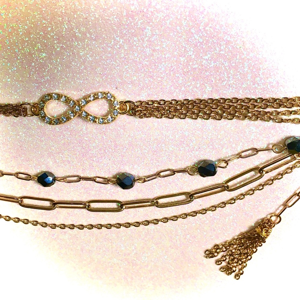 Chic Gold Chain Layered Bracelets - Picture 2 of 3